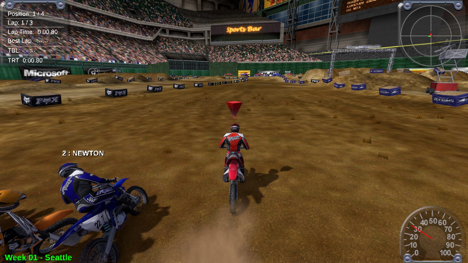 Supercross start, enhanced look