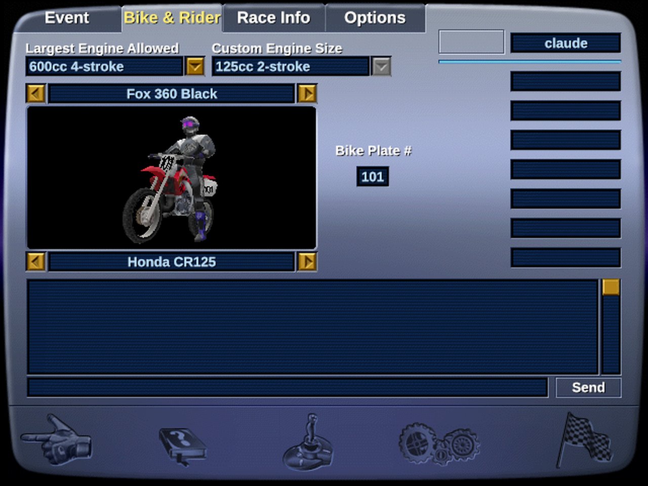 Bike and rider selection
